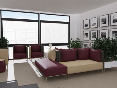 Lounge und Emfpang im Eingang Büro