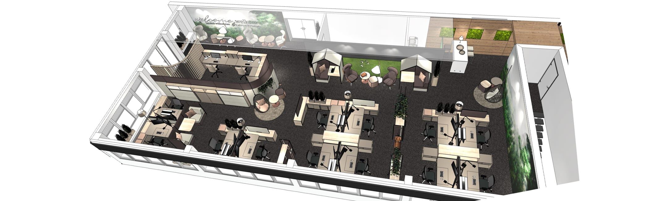 Büroplanung 3D Planung Büro Moderne Bürokonzepte - Schrader Bürokonzepte Büromöbel Köln Büroeinrichtung