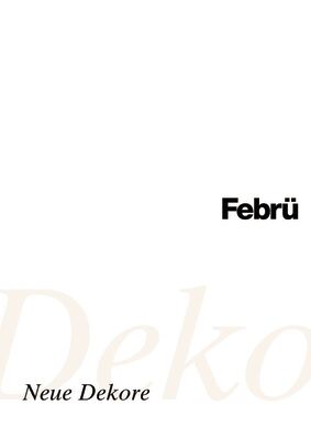 Febrü Neue Dekore