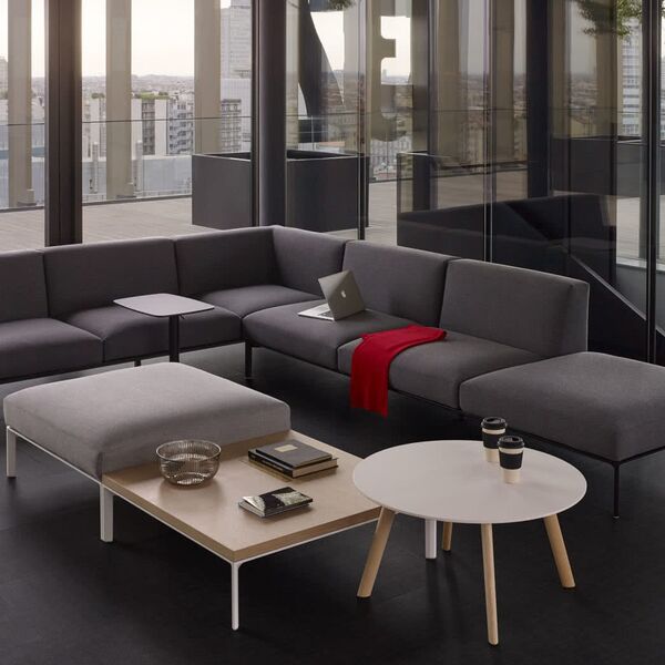 Sitzsofa für Warten im Büro in grau