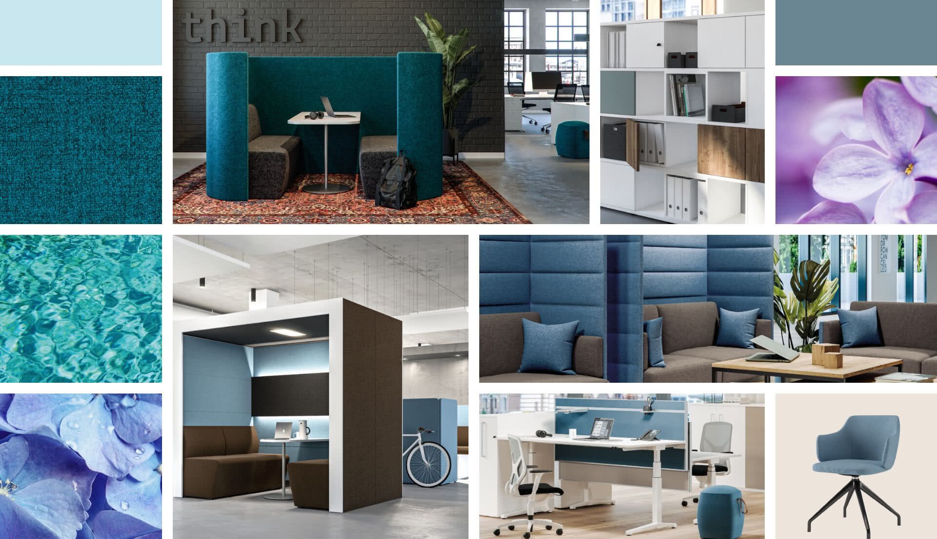 Farbkonzept für Ruhe und Konzentration für Büro