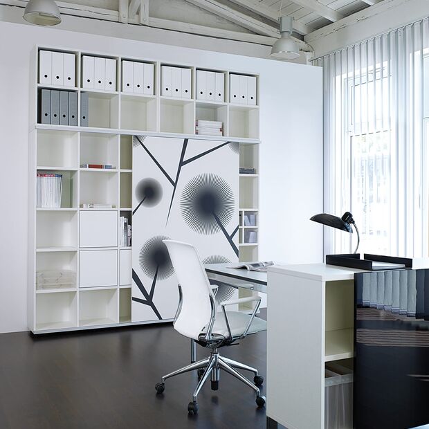 Büroschrank mit Bild gedruckt