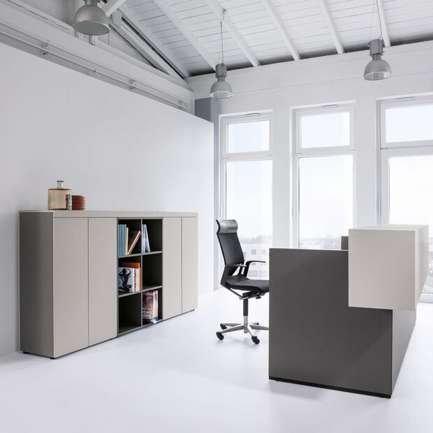 Büroschrank für Empang im Büro mit Theke