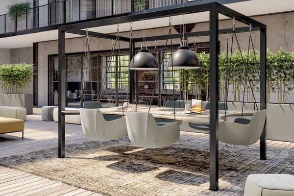 Hybrid Arbeiten: Kommunikationszone für hybride Arbeitsmodelle