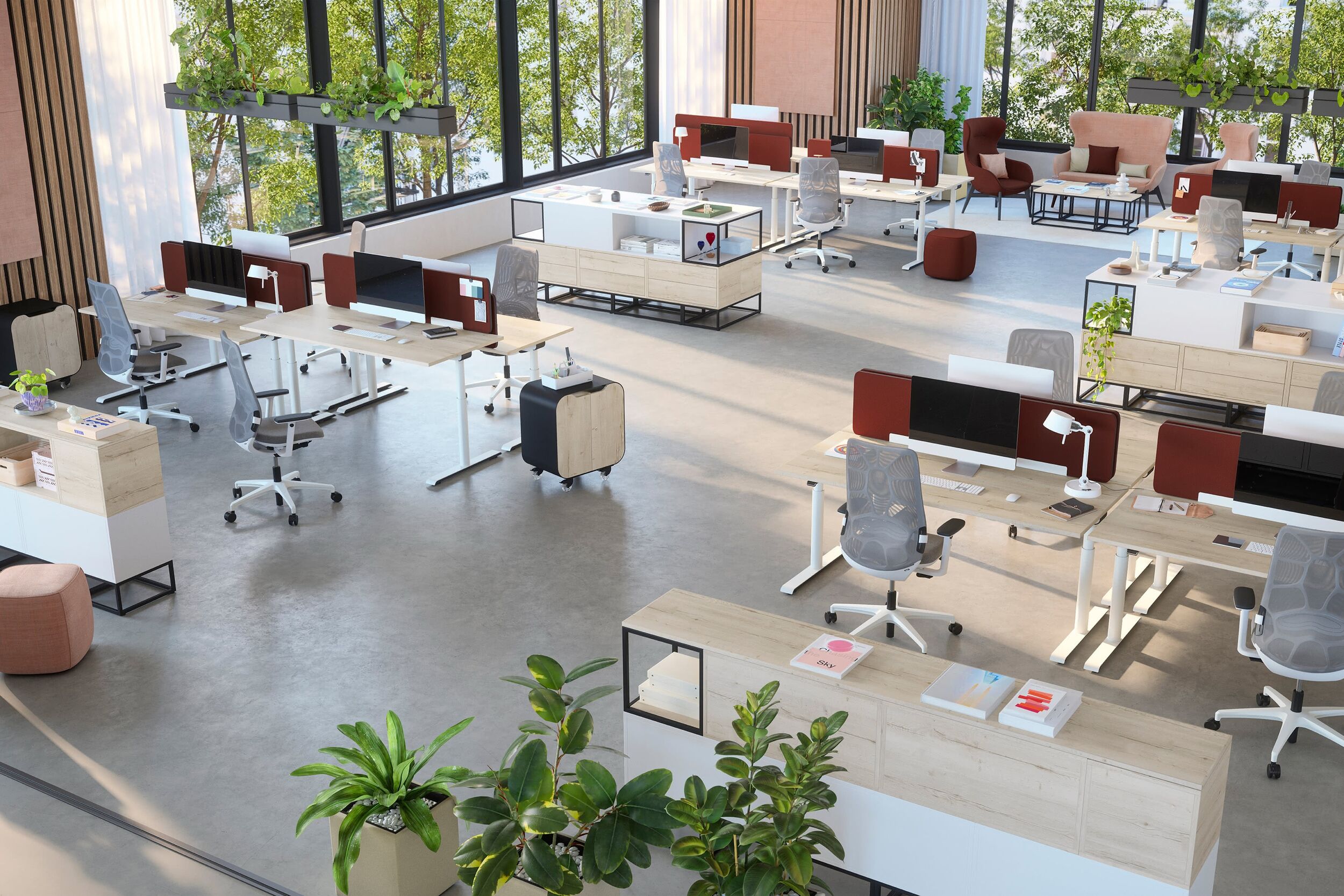 Büromöbel für den Arbeitsplatz - Schreibtisch, Drehstuhl, Schränke