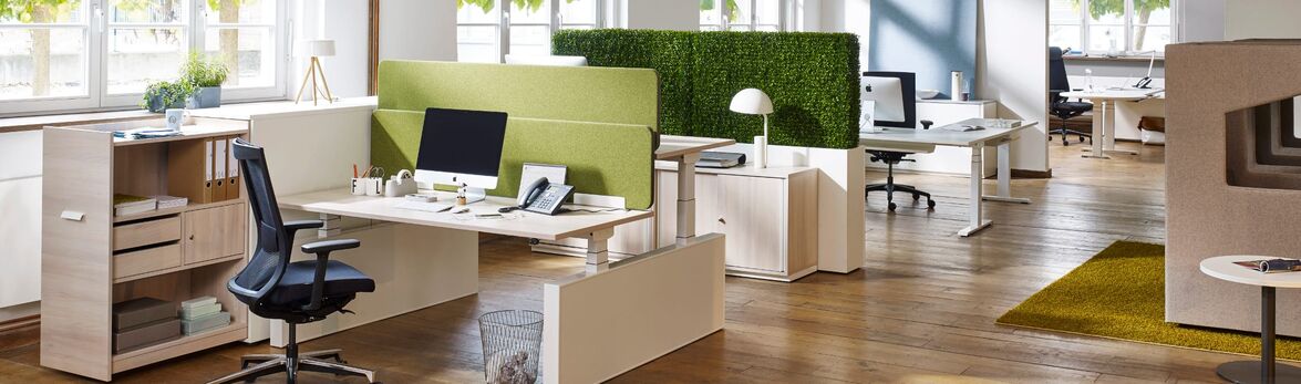 Offene Bürogestaltung mit Meeting Points