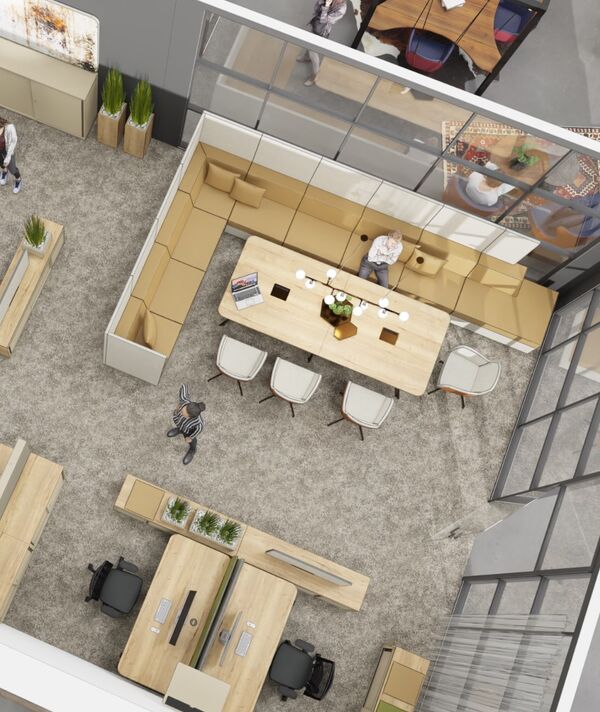 Modernes Bürokonzept im Open Space