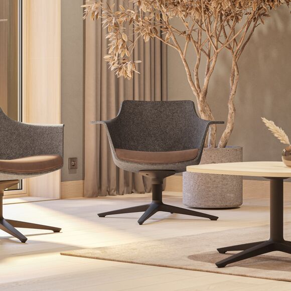 Klöber gemütliche Loungezone - Loungesessel im Büro