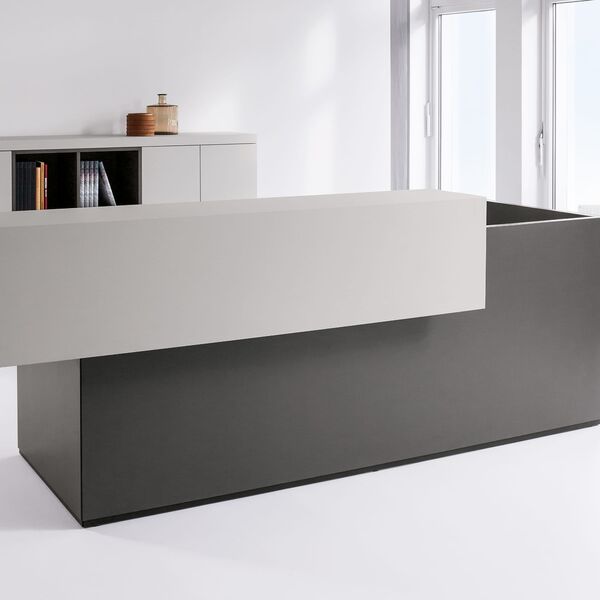 Empfangstheke grau