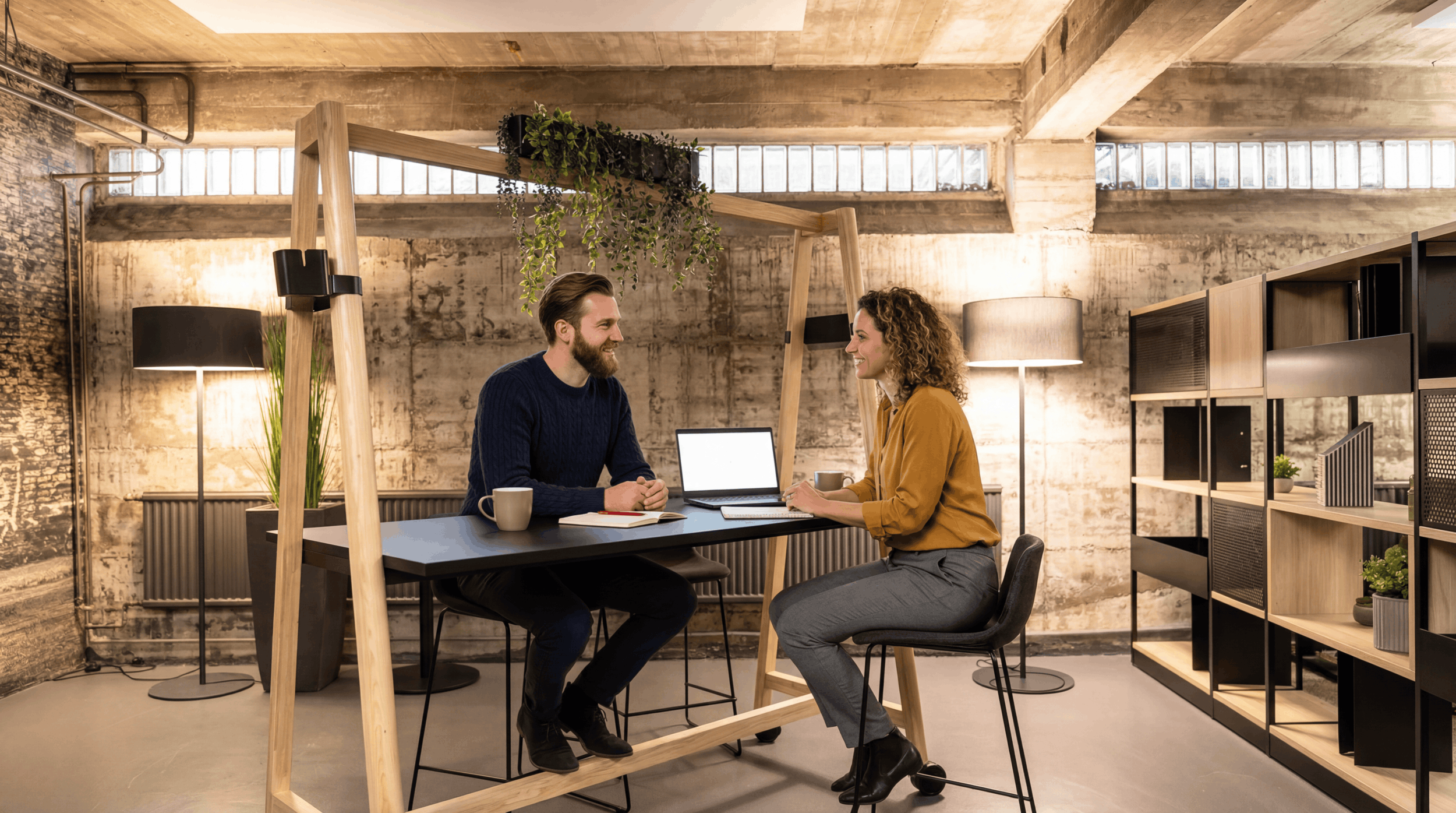 Ergonomischer Motor Schreibtisch mit ergonomischem Drehstuhl