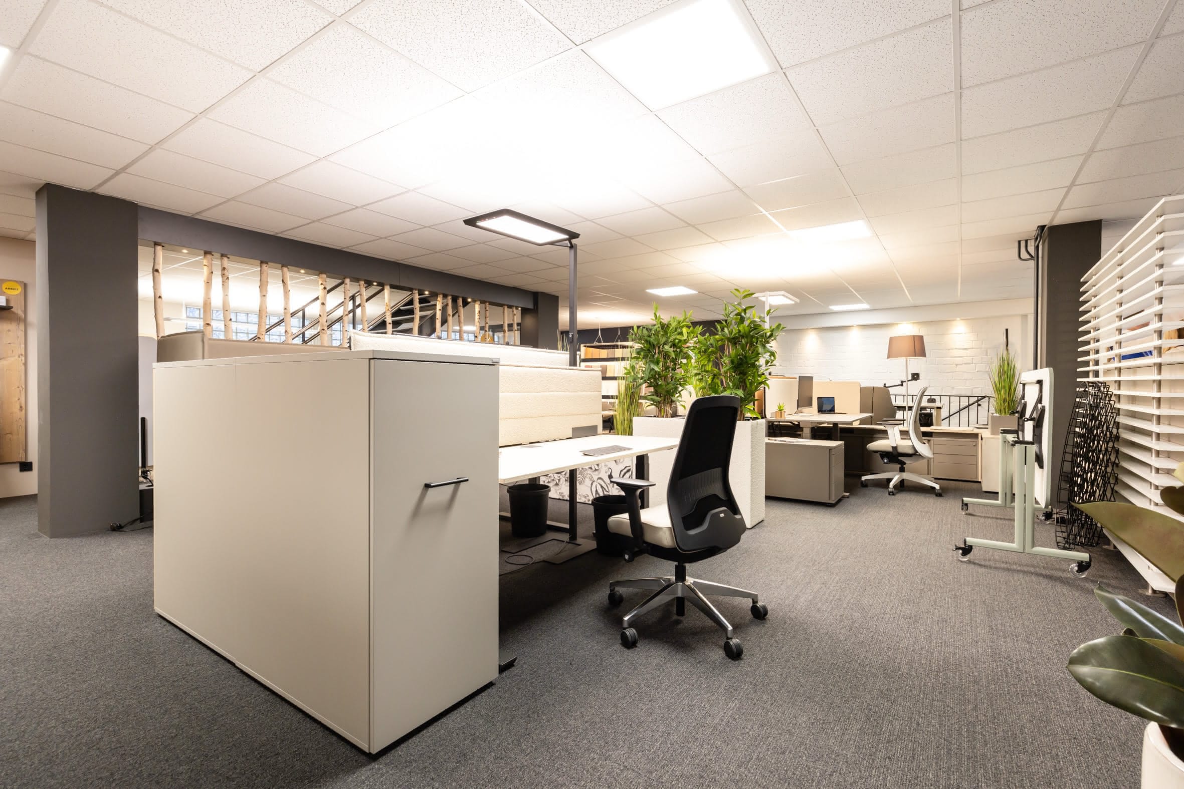 Ergonomischer Motor Schreibtisch mit ergonomischem Drehstuhl